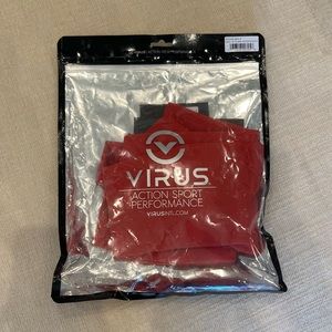 BRAND NEW Virus Action Sport Performance Red Fitted Long Sleeve
